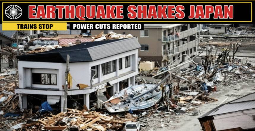 Earthquake Shakes Japan: Trains Stop and Power Cuts Reported